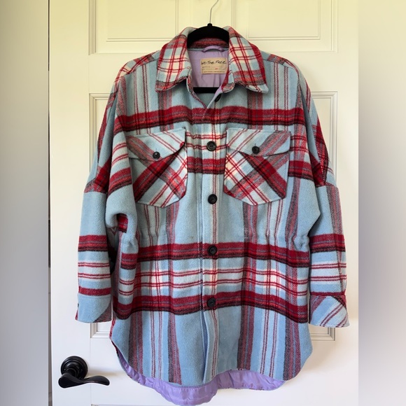 Free People Jackets & Blazers - free people down for you plaid shirt jacket